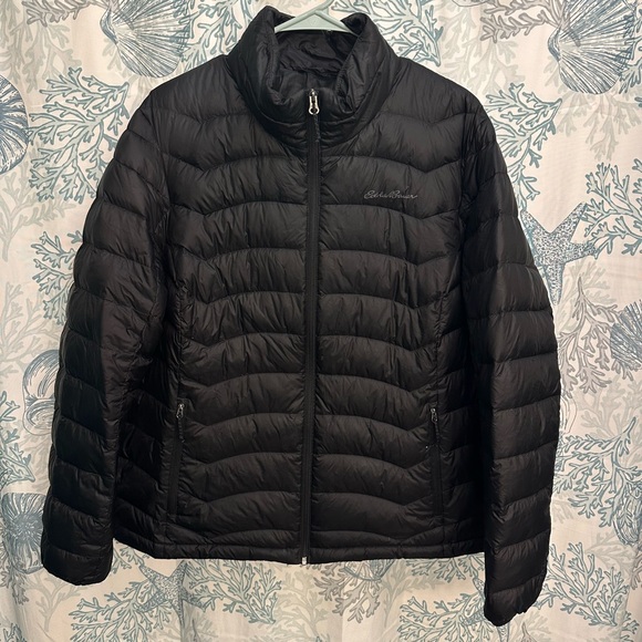 EDDIE BAUER 2 TONE DOWN JACKET PLUS SIZE WOMEN’S XXL BLACK - Picture 1 of 6